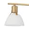 Hello Honey® 24" Cooper White & Gold Metal 3-Light Vanity Light with Etched Glass Shades